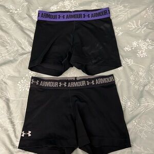 Under armor shorts. 2 pairs